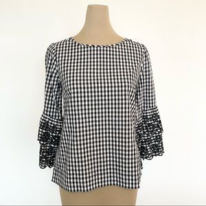 {J. Crew} Gingham Top